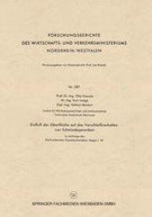 book Einfluß der Oberfläche auf das Verschleißverhalten von Schmiedegesenken