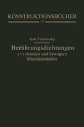 book Berührungsdichtungen an ruhenden und bewegten Maschinenteilen