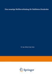 book Eine neuartige Muffenverbindung für Stahlbeton-Druckrohre