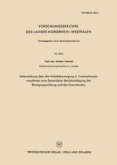 book Untersuchung über die Wäschebewegung in Trommelwasch-maschinen unter besonderer Berücksichtigung der Reinigungswirkung und des Faserabriebs