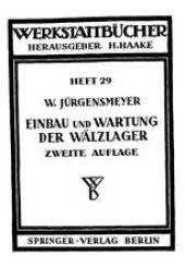 book Einbau und Wartung der Wälzlager