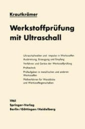 book Werkstoffprüfung mit Ultraschall