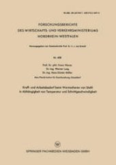 book Kraft- und Arbeitsbedarf beim Warmscheren von Stahl in Abhängigkeit von Temperatur und Schnittgeschwindigkeit