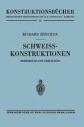 book Schweißkonstruktionen: Berechnung und Gestaltung