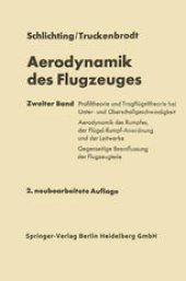 book Aerodynamik des Flugzeuges: Zweiter Band: Aerodynamik des Tragflügels (Teil II), des Rumpfes, der Flügel-Rumpf-Anordnung und der Leitwerke