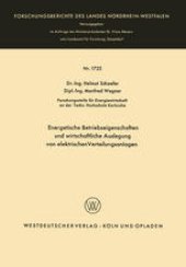 book Energetische Betriebseigenschaften und wirtschaftliche Auslegung von elektrischen Verteilungsanlagen