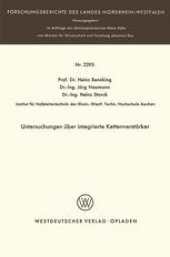 book Untersuchungen über integrierte Kettenverstärker