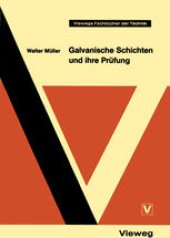 book Galvanische Schichten und ihre Prüfung