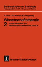 book Wissenschaftstheorie 2: Funktionalanalyse und hermeneutisch-dialektische Ansätze