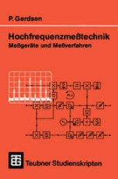 book Hochfrequenzmeßtechnik: Meßgeräte und Meßverfahren