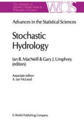 book Advances in the Statistical Sciences: Stochastic Hydrology: Volume IV Festschrift in Honor of Professor V. M. Joshi’s 70th Birthday