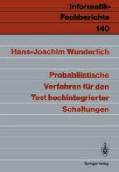 book Probabilistische Verfahren für den Test hochintegrierter Schaltungen