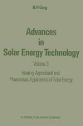 book Advances in Solar Energy Technology: Volume 3 Heating, Agricultural and Photovoltaic Applications of Solar Energy