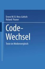 book Code-Wechsel: Texte im Medienvergleich