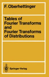 book Tables of Fourier Transforms and Fourier Transforms of Distributions