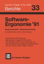 book Software-Ergonomie ’91: Benutzerorientierte Software-Entwicklung