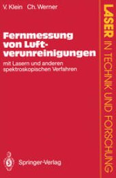 book Fernmessung von Luftverunreinigungen: mit Lasern und anderen spektroskopischen Verfahren