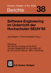 book Software Engineering im Unterricht der Hochschulen SEUH ’93