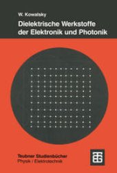 book Dielektrische Werkstoffe der Elektronik und Photonik