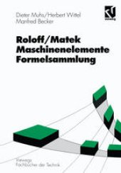 book Roloff/Matek Maschinenelemente Formelsammlung