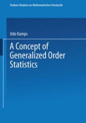 book A Concept of Generalized Order Statistics