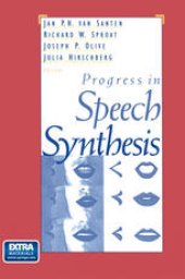 book Progress in Speech Synthesis