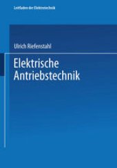 book Elektrische Antriebstechnik