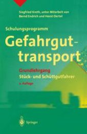 book Schulungsprogramm Gefahrguttransport: Grundlehrgang Stück- und Schüttgutfahrer