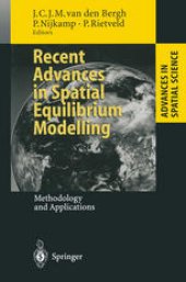 book Recent Advances in Spatial Equilibrium Modelling: Methodology and Applications