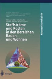 book Stoffströme und Kosten in den Bereichen Bauen und Wohnen