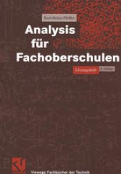 book Analysis für Fachoberschulen: Lösungsheft (gültig ab 6. Auflage 2003)