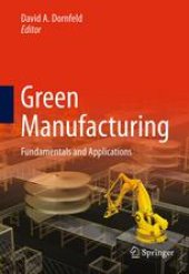 book Green Manufacturing: Fundamentals and Applications