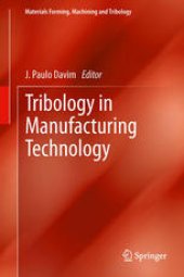 book Tribology in Manufacturing Technology