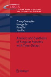 book Analysis and Synthesis of Singular Systems with Time-Delays