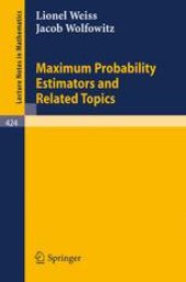 book Maximum Probability Estimators and Related Topics