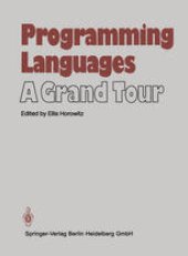 book Programming Languages: A Grand Tour