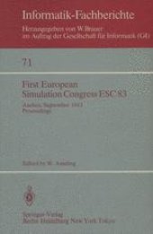 book First European Simulation Congress ESC 83: Aachen, September, 12–16, 1983 Proceedings