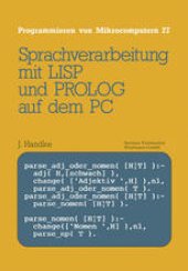 book Sprachverarbeitung mit LISP und PROLOG auf dem PC