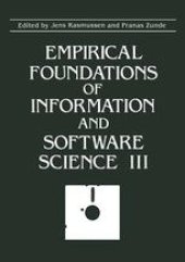 book Empirical Foundations of Information and Software Science III