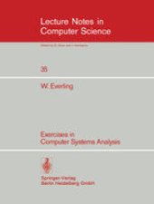 book Exercises in Computer Systems Analysis