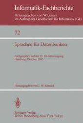 book Sprachen für Datenbanken: Fachgespräch auf der 13. GI-Jahrestagung Hamburg, 3. – 7. Oktober, 1983