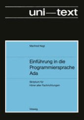 book Einführung in die Programmiersprache Ada: Skriptum für Hörer aller Fachrichtungen