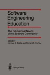 book Software Engineering Education: The Educational Needs of the Software Community