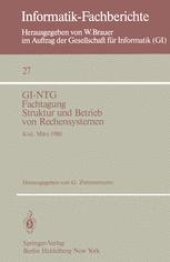 book GI-NTG Fachtagung Struktur und Betrieb von Rechensystemen: Kiel, 19.–21. März 1980