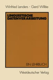 book Linguistische Datenverarbeitung: Ein Lehrbuch