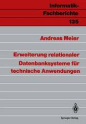 book Erweiterung relationaler Datenbanksysteme für technische Anwendungen