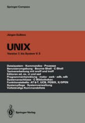 book UNIX: Eine Einführung in Begriffe und Kommandos von UNIX — Version 7, bis System V.3