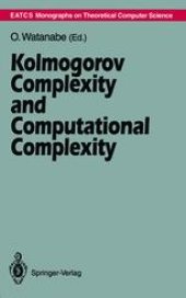 book Kolmogorov Complexity and Computational Complexity