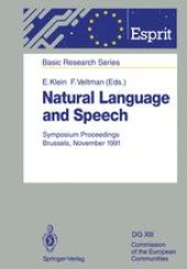 book Natural Language and Speech: Symposium Proceedings Brussels, November 26/27, 1991