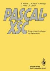 book PASCAL-XSC: Sprachbeschreibung mit Beispielen